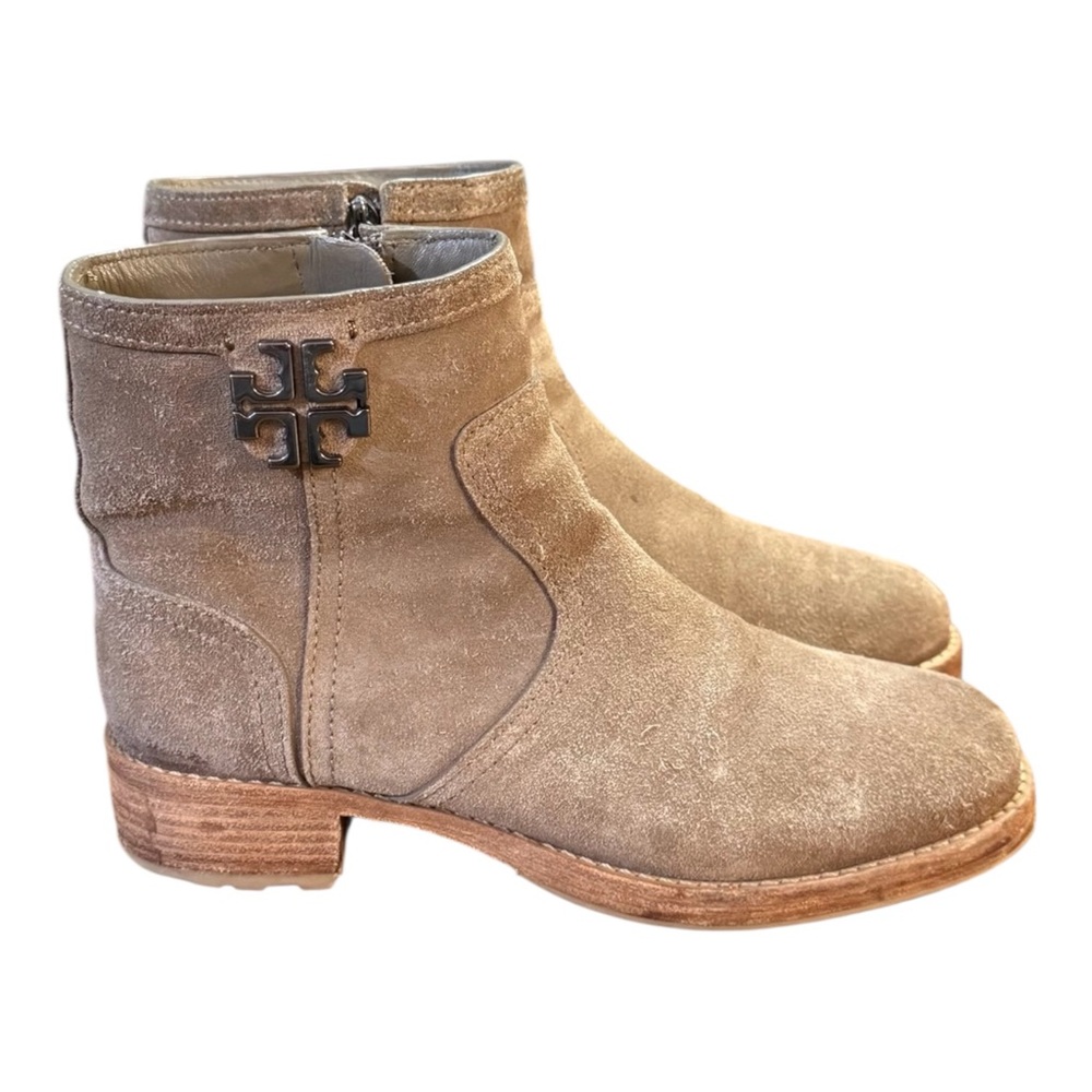 Tory Burch Eloise Flat Ankle Bootie Women’s Size 8.5 Tan